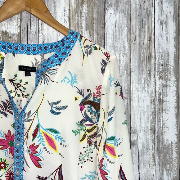 Talbots Dancing Floral Band Collar Popover - Picture 4 of 7